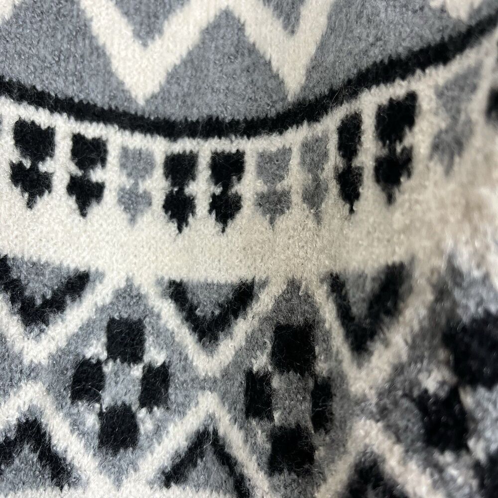 Women Caslon By Norstrom Long Cardigan Aztec Tribal Boho Open Front Size S - Picture 9 of 15